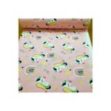 Bebek Özel Bir Metre%100 Pamuklu Poplin Kumaş Pembe Pony Desenli 240 Cm Eninde (100X240 CM)