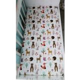 Bebek Özel Çocuk Lastikli Çarşaf 70x110 Park Beşik Için Doğa Hayvan Desenli %100 Pamuklu