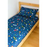 Bebek Özel Çocuk Lastikli Çarşaf Ve Yastık Kılıfı 90x190 Montessori Yeni Galaksi (100% Pamuklu)