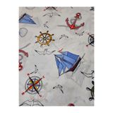 Bebek Özel Denizci Pamuk Lastikli Çarşaf 80x120