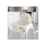 Bebek Özel Ikea Antılop Mama Sandalyesi İçin Destek Minderi, Kahverengi Gökkuşağı Desenli, Kılıf + İç Minder