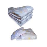 Bebek Özel Pamuk 70x110 Park Beşik Kenar Koruma Uyku Seti Gri Ay Bulutlu (7 Parça)