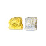 Bebek Özel Pamuk Bebek Çocuk Lastikli Çarşaf 90x180 Sarı Ve Sarı Yıldızlı 2 Adet