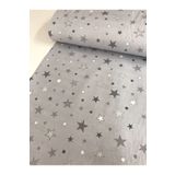 Bebek Özel Pamuklu Bebek Çocuk Lastikli Çarşaf 120x200 Yeni Gri Yıldızlı