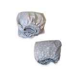 Bebek Özel Pamuklu Bebek Çocuk Lastikli Çarşaf 70x110 Gri Ve Yıldızlı Gri (2 ADET)