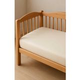 Bebek Özel Pamuklu Bebek Çocuk Lastikli Çarşaf 90x200 Krem