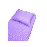 Bebek Özel Pamuklu Bebek Çocuk Lastikli Çarşaf ve Yastık Kılıfı 90x140 Lila Puantiyeli