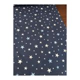 Bebek Özel Pamuklu Bebek ve Çocuk Lastikli Çarşaf 120x200 cm, Yıldızlı Lacivert