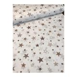 Bebek Özel Pamuklu Bebek Ve Çocuk Lastikli Çarşaf 90x180 Yıldızlı Kahverengi