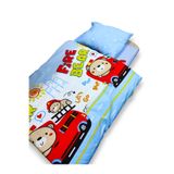 Bebek Özel Pamuklu Çocuk 100x200 Montessori için Yastık Çarşaf Yorgan İtfaiye Ayıcıklar