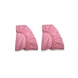 Bebek Özel Pamuklu Lastikli Çarşaf, 2 Adet, 70x120 cm, Pembe