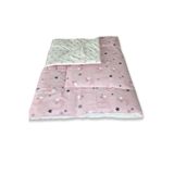 Bebek Özel Tek Nevresim Yorgan Kılıfı Pembe Hilal Yıldız 70 X 100 cm
