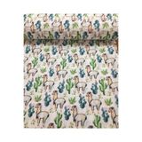 Bebek Özel Yarım Metre%100 Pamuklu Poplin Kumaş Lama Desenli 50x240 cm