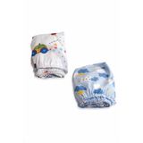 Bebek Özel%100 Pamuklu Bebek Çocuk Lastikli Çarşaf 70x160 (2 ADET) Mavi Ay Ve Trafik