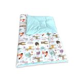 Bebek Özel%100 Pamuklu Bebek Çocuk Yorganı 80x120 cm, Doğa Mint Yeşili