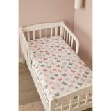 Bebek Özel%100 Pamuklu Bebek Ve Çocuk Lastikli Çarşaf 90x140 Pembe Kelebekli