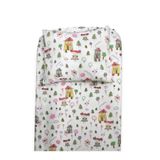 Bebek Özel%100 Pamuklu Bebek Ve Çocuk Lastikli Çarşaf Ve Yastık Kılıfı 90x140 Tatlı Çizimler