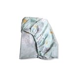Bebek Özel%100 Pamuklu Lastikli Çarşaf 65x95 cm, Yeşil Ay Yıldızlı Desenli