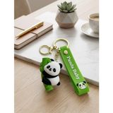 Bebek Panda Anahtarlık Çanta Sırt Çantası Aksesuar | Çanta Aksesuarı, 3D Panda Figürü, Silikon Askı, Altın Renk Halka, Sırt Çantası Uyumlu