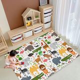 Bebek Playmat Çocuk Odası Halı Makinede Yıkanabilir Kaymaz Pamuk Taban Oyun Matı Kreş Halısı (100 x 200 cm)
