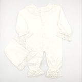 Bebek Star Laura Şapkalı Krem Mevlüt Kız Bebek Tulumu Cotton - 0 - 3 Ay