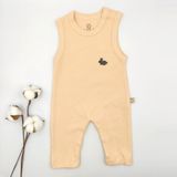Bebek Star Somon Kolsuz Fitilli Bebek Tulumu %100 Cotton - 0 - 3 Ay