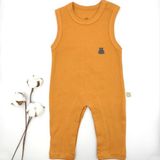 Bebek Star Tarçın Kolsuz Fitilli Bebek Tulumu %100 Cotton - 6 - 9 Ay