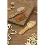 Bebek Tarak Seti 3Lü - Bebek Tarağı %100 Keçi Kılı- Bambu Tarak - Ahşap Tarak T3