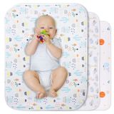 Bebek Taşınabilir Değiştirme Pedi Su Geçirmez Bebek Bezi Değiştirme Matı Seyahat 3 Paket Yıkanabilir Yatak Pedi Yeniden Kullanılabilir Pedlerin Altını Değiştirme Pedi Astarları 55,8 cm x 69,8 cm