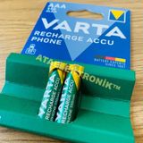BEBEK TELSİZİ UYUMLU ŞARJ EDİLEBİLİR PİL VARTA aaa ince 550mah