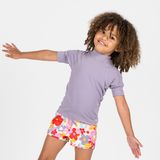 Bebek Uv Korumalı Kısa Kollu Tişört - Mor Decathlon