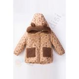 Bebek Vadisi Ayılı Cepli Kapüşonlu Içi Peluş Kürklü Kapitone Kalın Kar Kışlık Şişme Erkek Bebek Mont Çocuk Kaban - Camel - 5 - 6 Yaş