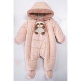 Bebek Vadisi Panda İçi Peluş Patikli Kar Kapüşonlu Kışlık Kız Erkek Bebek Astronot Tulum Kozmonot Mont Çocuk