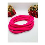 Bebek ve Çocuk Elastik Saç Bandı Bandana (6 Adet) Pembe Tek Ebat