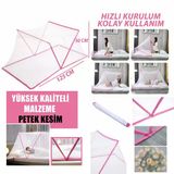 Bebek ve Çocuk İçin Portatif Cibinlik, Sinek ve Haşere Koruyucu Beşik Tülü, Yatak ve Puset Uyumlu, Beyaz, 50x125 cm