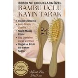 Bebek ve Çocuklara Özel Bambu Uçlu Kayın Tarak - Doğal Dokunuş, Hassas Bakım Sunar Özel Seri Üretim