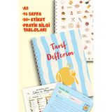 bebek ve uyku Stickerlı Yemek Tarif Defteri, 50+ Sticker, Mutfak Hediyesi