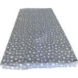 Bebek Yatağı 60X120X6 cm Vip Oyun Parkı Sünger Yatak-Gri Yıldız - Çok Renkli - 60 x 120 cm