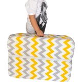 Bebek Yatağı Oyun Parkı Çocuk Yatağı Katlanabilir Sünger Yatak 60X120-4 cm Sarı Gri Zikzak - Çok Renkli - 60 x 120 cm