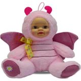 Bebek Yüzlü Sevimli Kelebek Peluş Oyuncak 35 cm Pembe