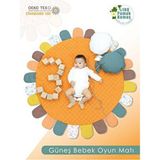 Bebek/çocuk Oyun Halısı, Yenidoğan Emekleme Pedi, Aktivite Matı, Çok Amaçlı Minder, Sunny Serisi - 125 x 125 cm - Turuncu