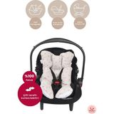 Bebekevi Bebek Ana Kucağı & Puset & Bebek Arabası Minderi Bel Destekli – %100 Pamuk - Bej