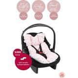 Bebekevi Bebek Ana Kucağı & Puset & Bebek Arabası Minderi Bel Destekli – %100 Pamuk - Pembe