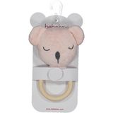 Bebekevi BEVI1377 Unisex Bebek Ahşap Saplı Çıngırak - Pembe - Standart