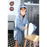 Bebekevi Eoko-Tex Sertifikalı %100 Pamuk 2 Katlı Müslin Bebek Bornozu - 2 Yaş - Mavi