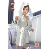 Bebekevi Eoko-Tex Sertifikalı %100 Pamuk 2 Katlı Müslin Bebek Bornozu - 2 Yaş - Mint Yeşili