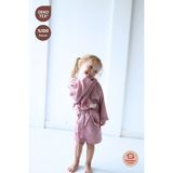 Bebekevi Eoko-Tex Sertifikalı %100 Pamuk 2 Katlı Müslin Bebek Bornozu - Gül Kurusu - Pembe - 3 Yaş