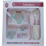 Bebekevi Melamin Mama Seti 4'lü Fil Desenli