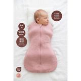 Bebekevi Oeko-Tex Sertifikalı Müslin Kundak 0-6 Ay %100 Pamuk 4 Katlı Fermuarlı Bebek Kundak - Gülkurusu