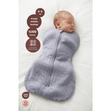 Bebekevi Oeko-Tex Sertifikalı Müslin Kundak 0-6 Ay %100 Pamuk 4 Katlı Fermuarlı Bebek Kundak - İndigo